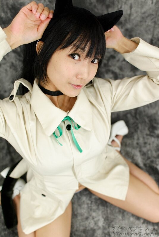 woman in cat ears costume