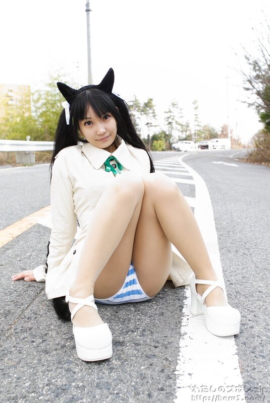 Woman in Cat Ears Costume — White