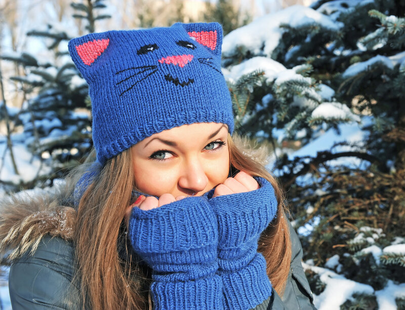 Woman in Cat Hat