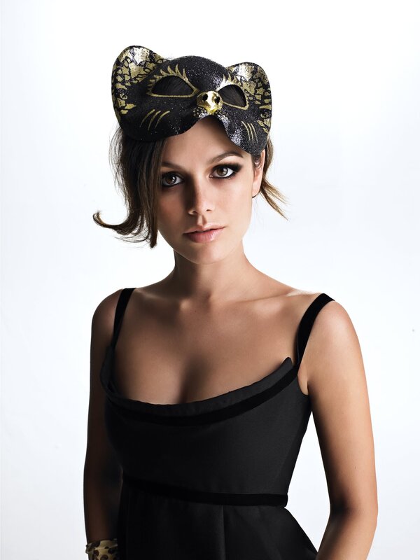 woman in cat mask costume