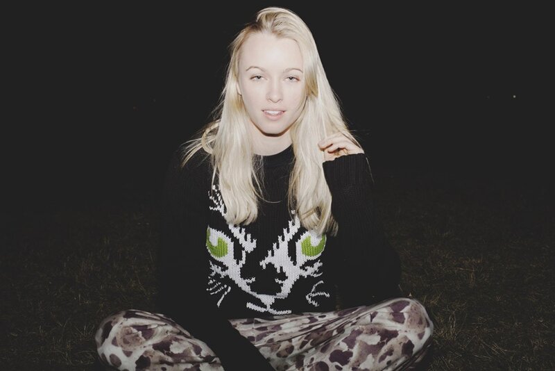 woman in cat sweater