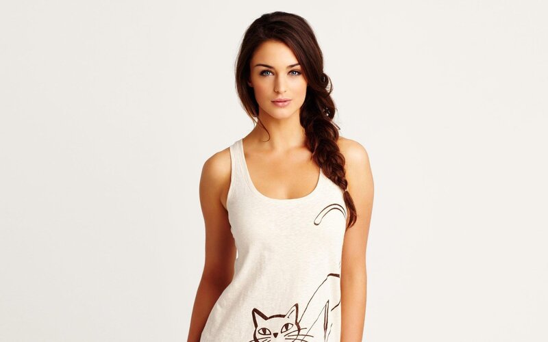 woman in cat tank top