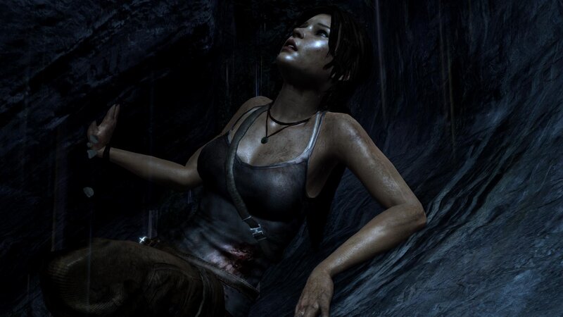 Woman in Cave — Black, Dark, Dramatic