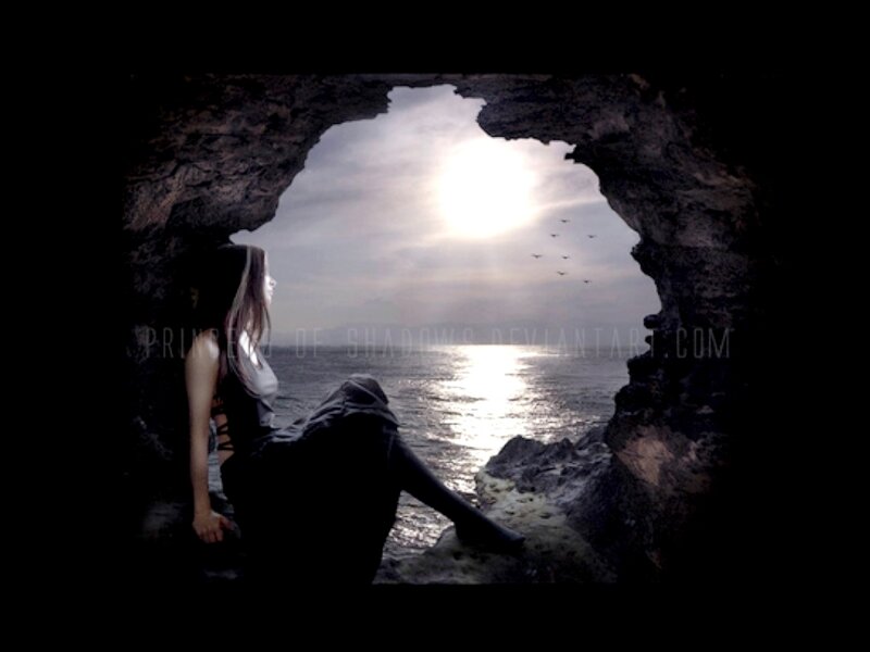 Woman in Cave
