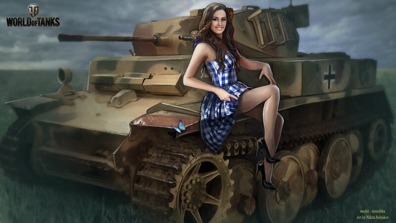Woman in Checkered Dress — Green, Dramatic