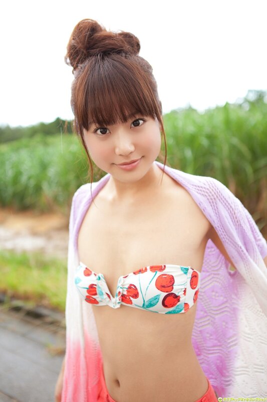 Woman in Cherry Bikini — White, Calm