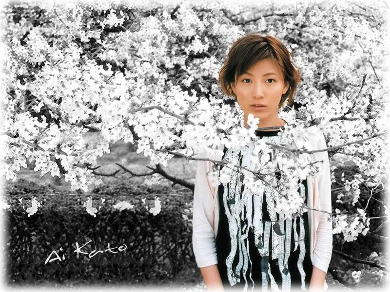 Woman in Cherry Blossoms — Black