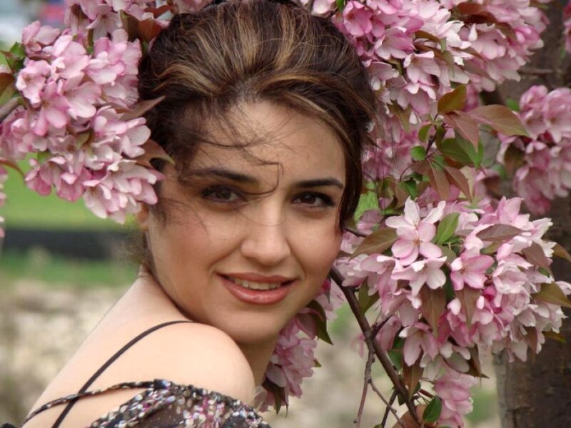 Woman in Cherry Blossoms — Pink