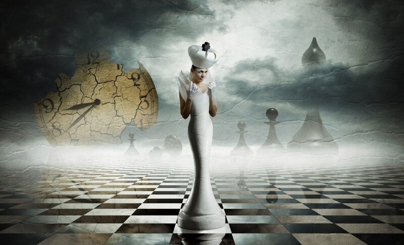 Woman in Chess Piece Costume