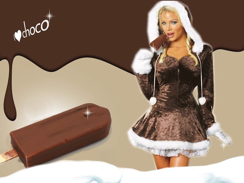 Woman in Chocolate Costume — Brown