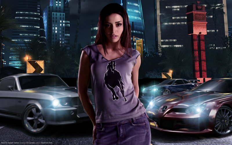 Woman in city with cars