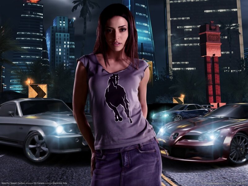 Woman in city with cars