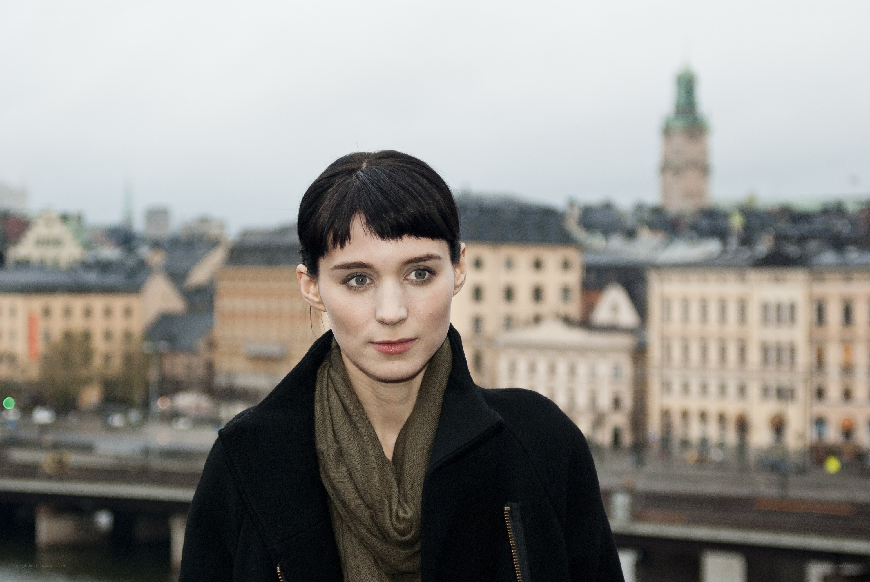 woman in cityscape