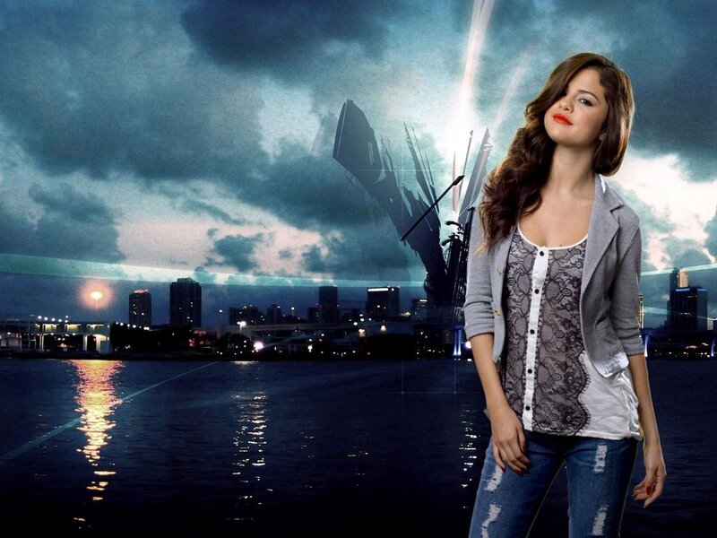 Woman in Cityscape — Blue, Dramatic