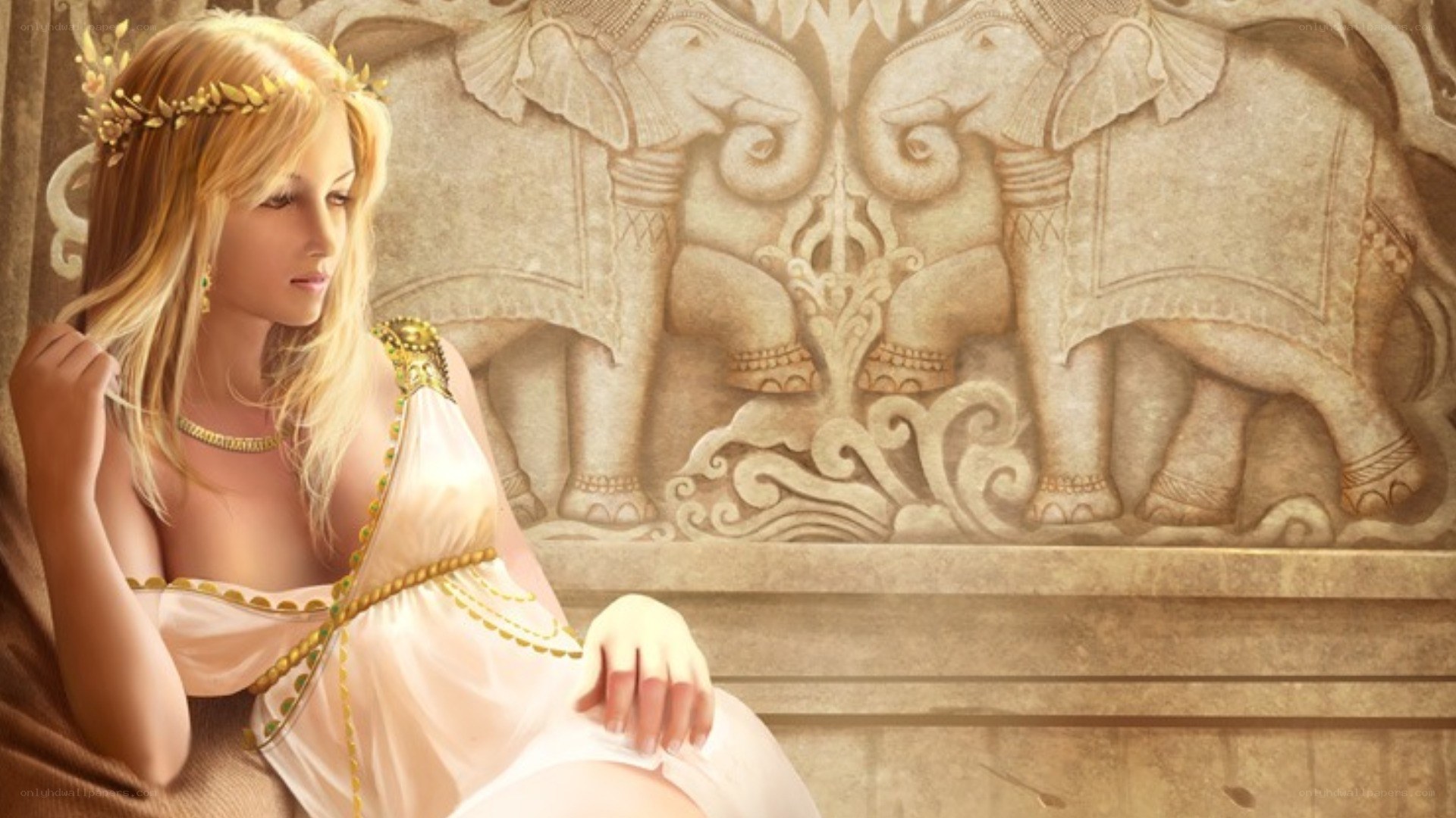 woman in classical attire