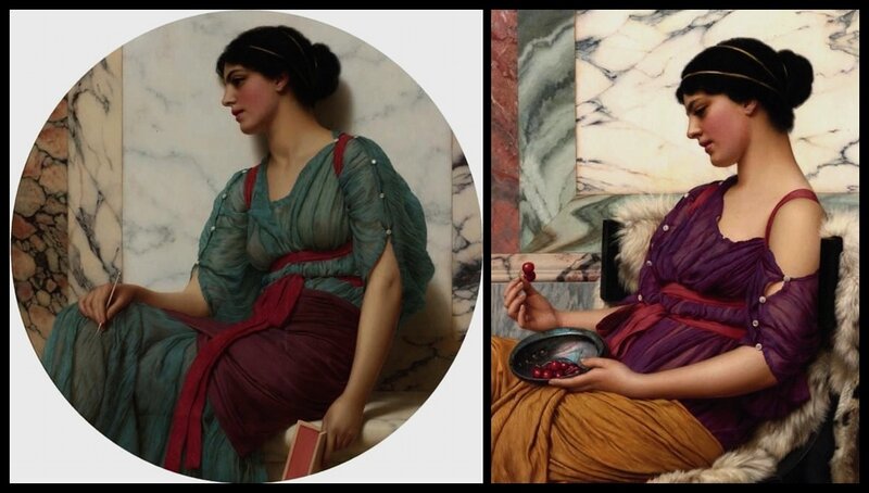 Woman in Classical Dress — Purple