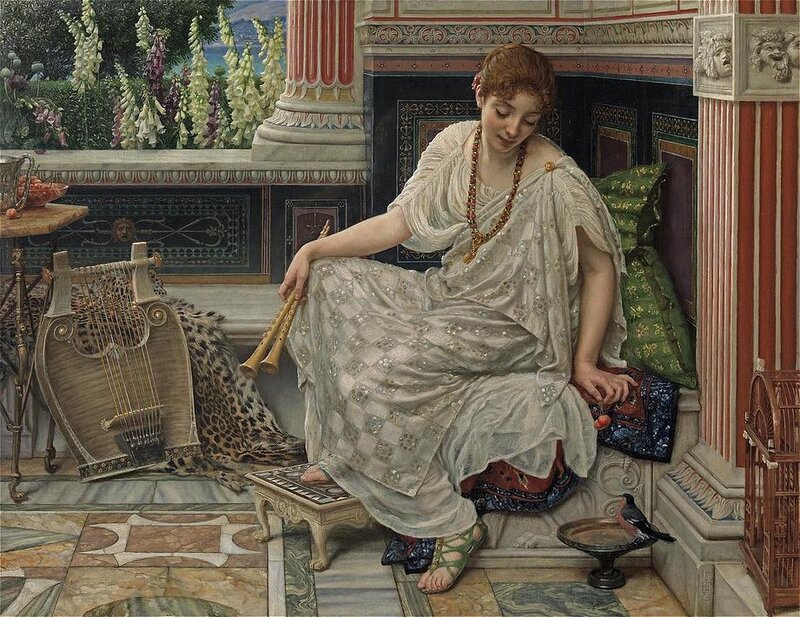 Woman in Classical Dress — White