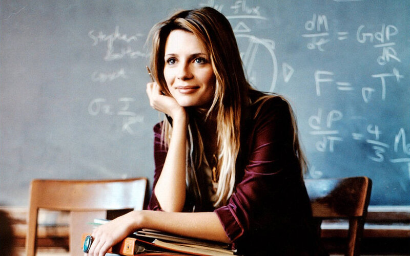 Woman in Classroom — Brown, Calm