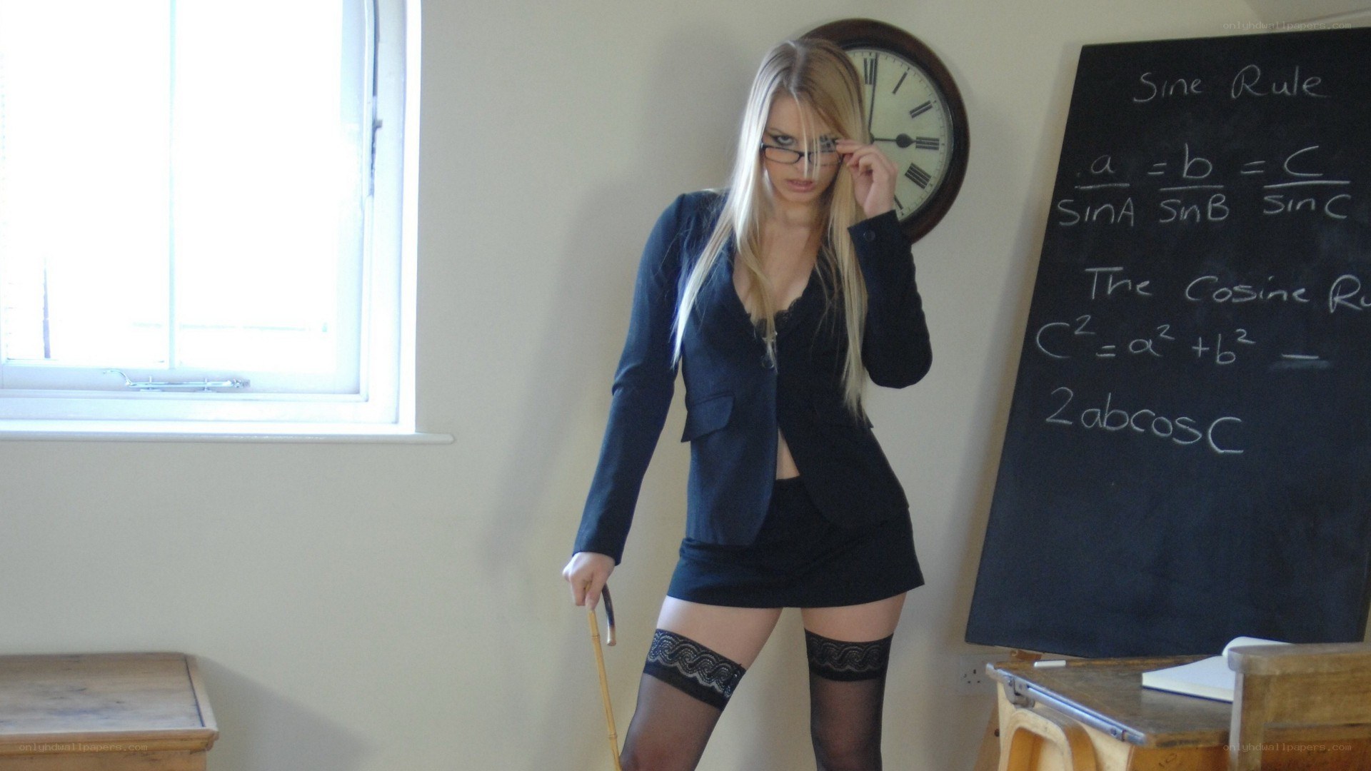 Woman in classroom setting