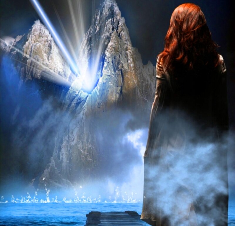 Woman in Cloak — Blue