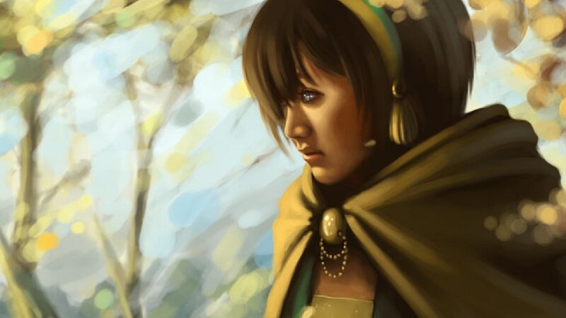 Woman in Cloak — Green