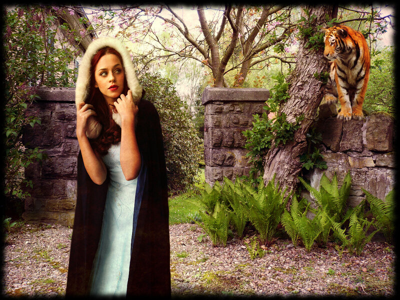 Woman in Cloak with Tiger