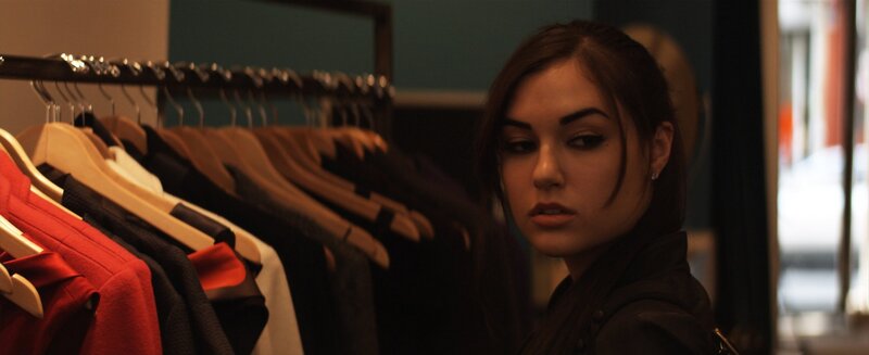 woman in clothing store