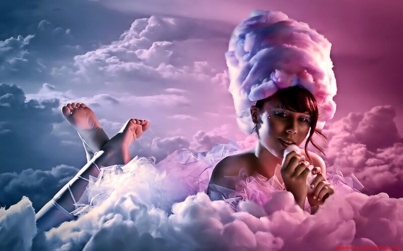 woman in cloud costume