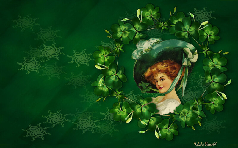 Woman in Clover Wreath