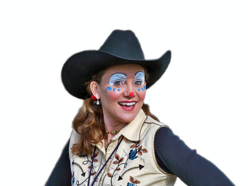 Woman in Clown Makeup — Black, Playful