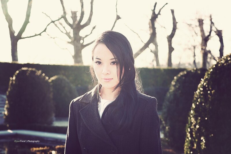 woman in coat outdoors