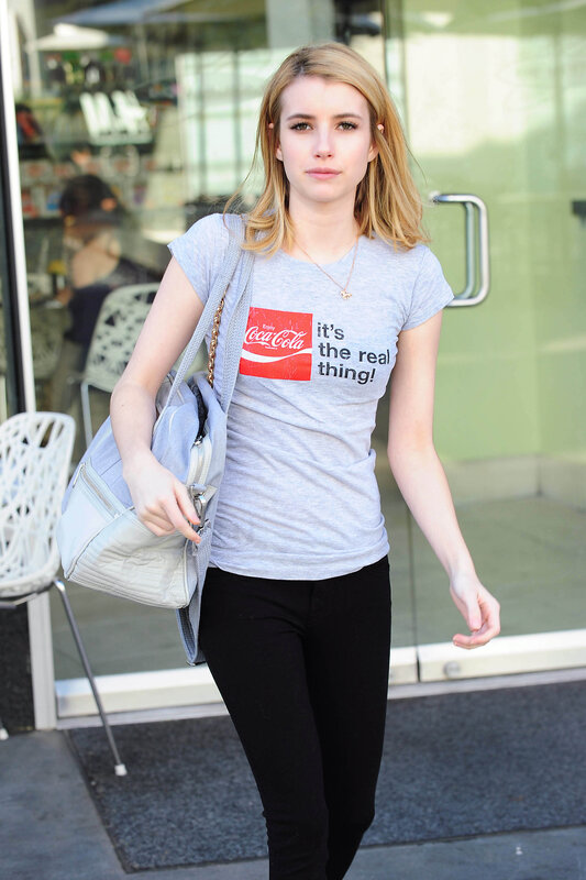 woman in coca-cola t-shirt