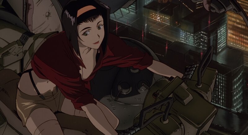 Woman in Cockpit — Black, Dramatic, Night, Anime