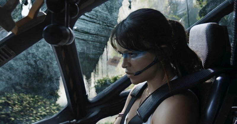 woman in cockpit with face paint