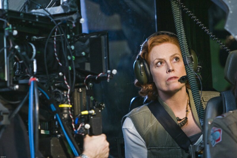 Woman in cockpit with headset