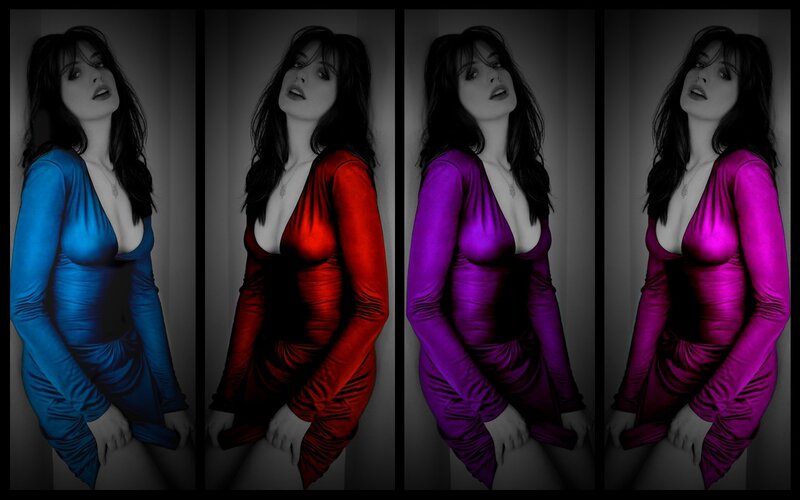 Woman in Colored Dress