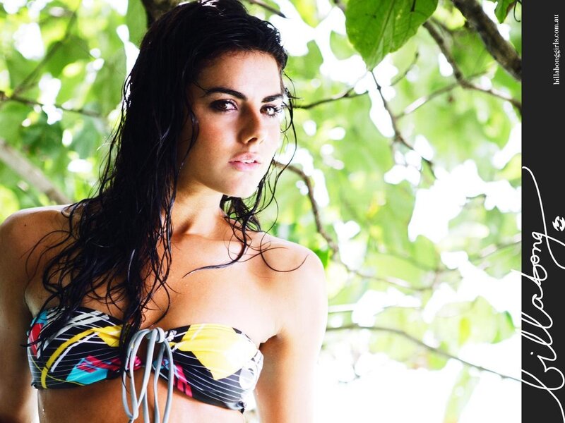 woman in colorful bikini