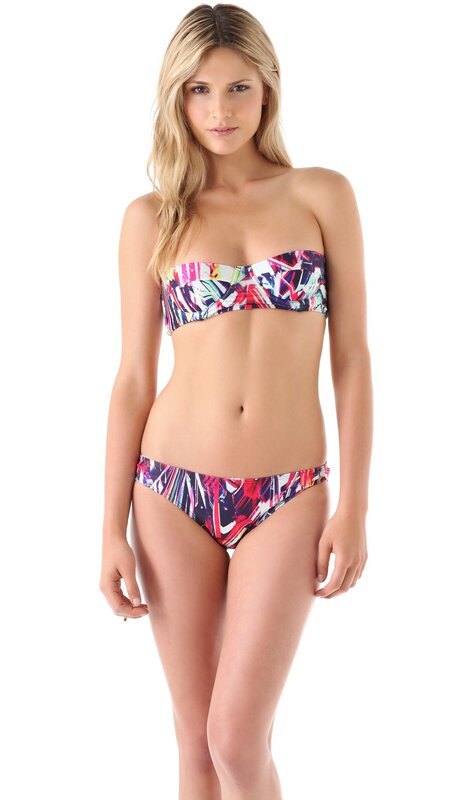 woman in colorful bikini