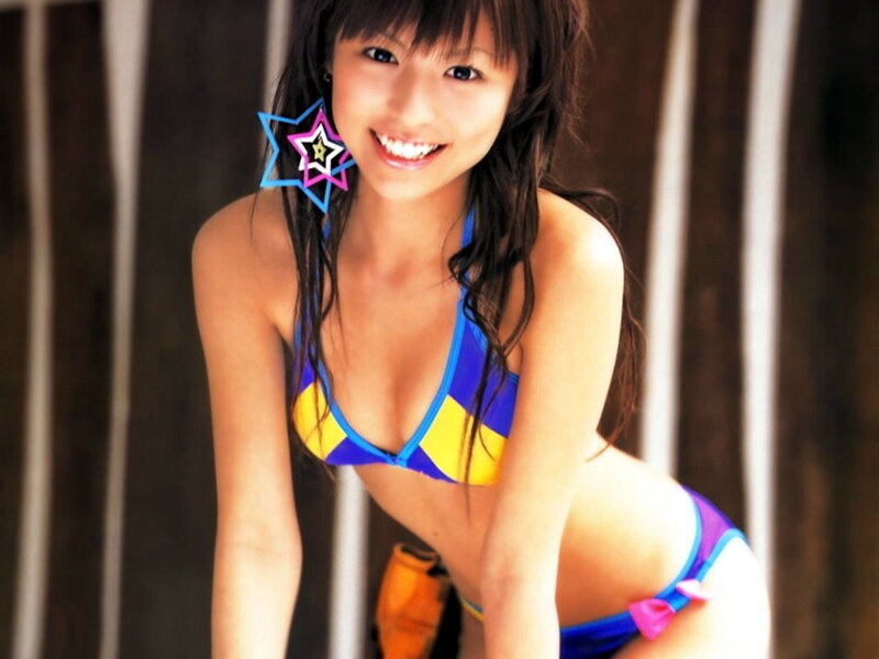 woman in colorful bikini