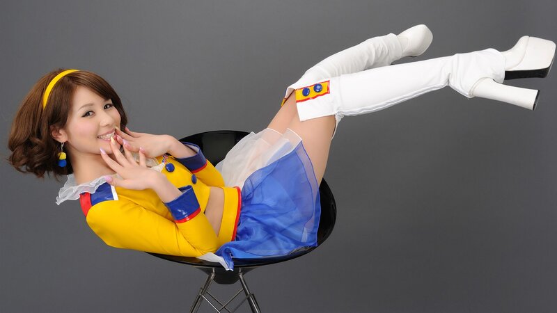 woman in colorful costume posing