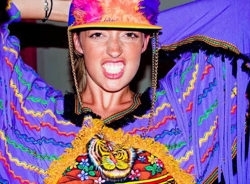 Woman in Colorful Costume — Purple, Vibrant