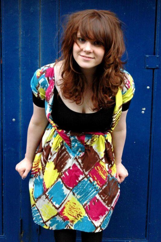 Woman in Colorful Dress — Blue, Neutral