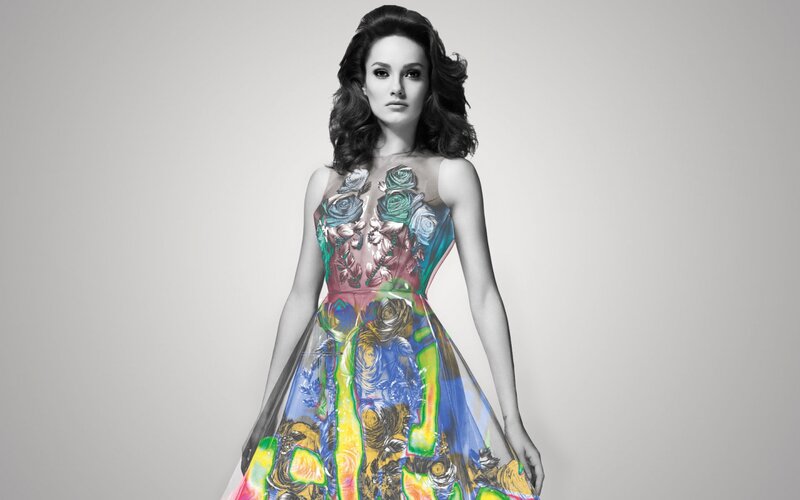 Woman in Colorful Dress — Dramatic