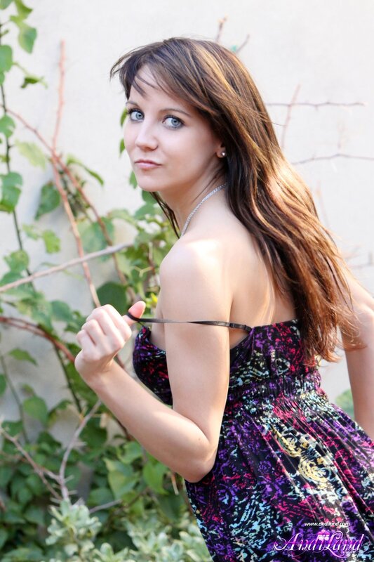 woman in colorful dress outdoors