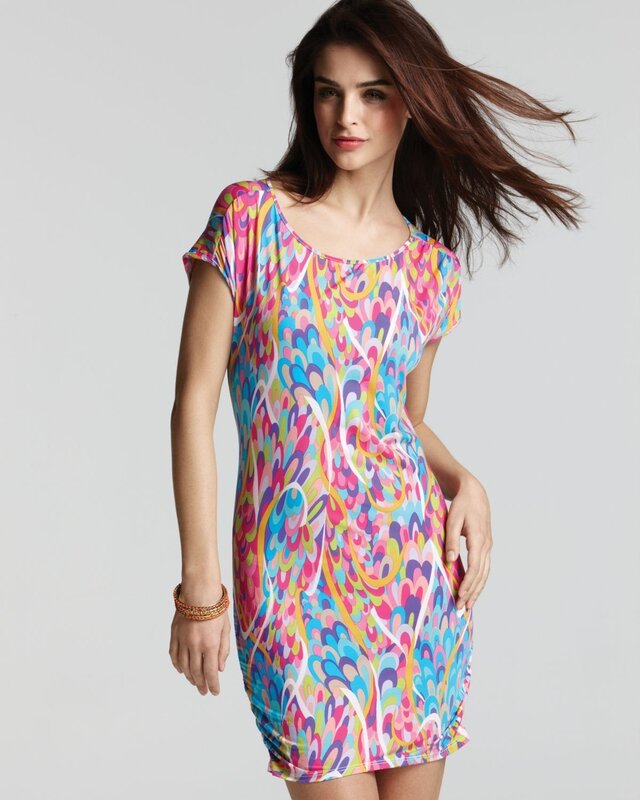 Woman in Colorful Dress — Pink, Neutral
