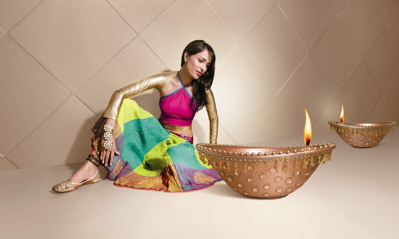 Woman in Colorful Dress — Pink, Serene