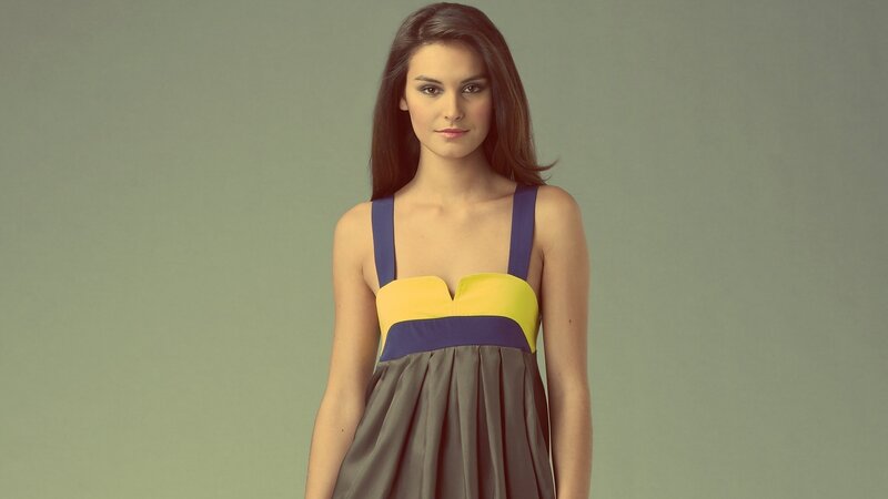 woman in colorful dress