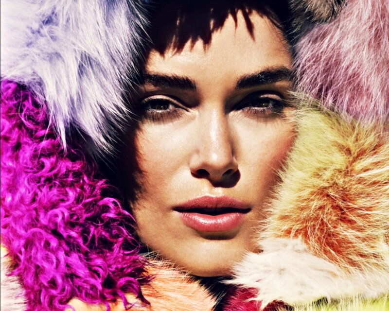 Woman in Colorful Fur