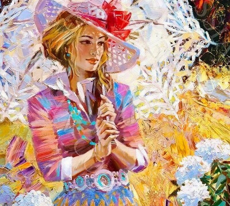 Woman in Colorful Outfit — Purple, Bright