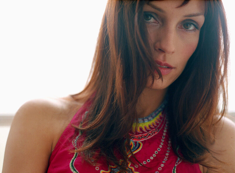 woman in colorful top